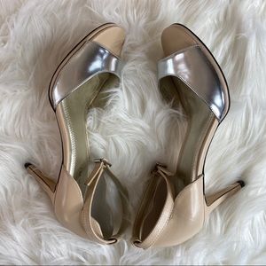 Tahari Heels Two Tone Open Toe. Size 8